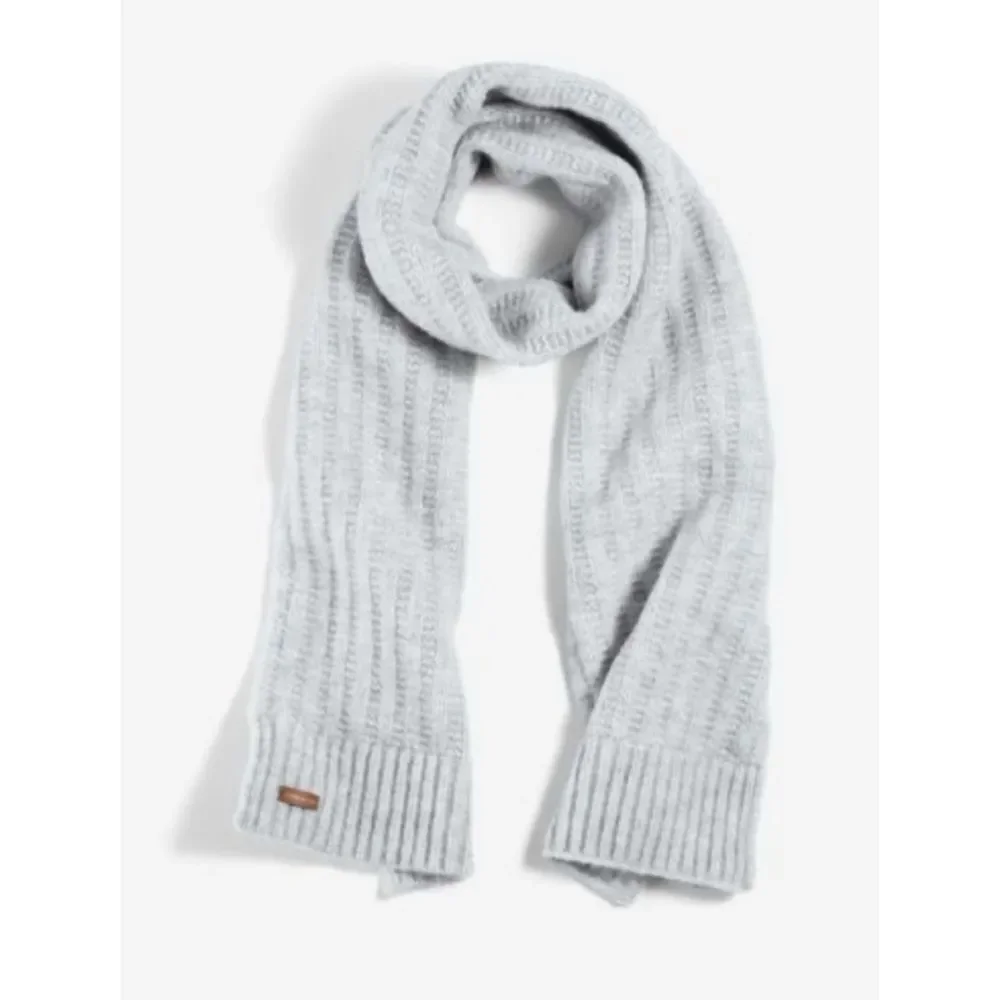 Cole Haan Light Ladder Stitch Scarf in Soft Grey NWT